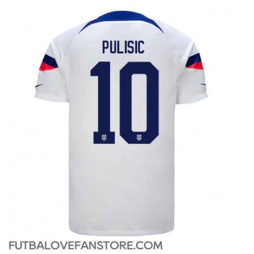 Spojené štáty Christian Pulisic #10 Domáci futbalový dres MS 2022 Krátky Rukáv